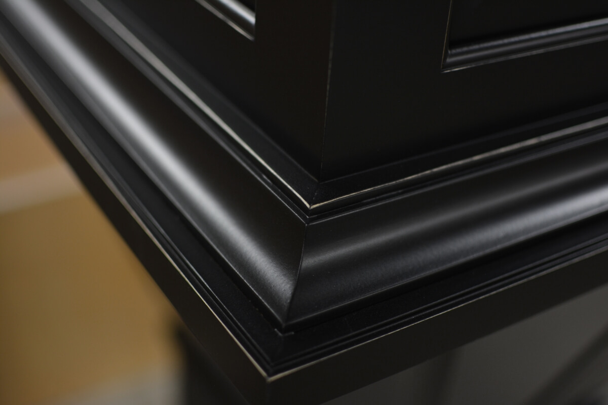Dura Supreme factory floor shot of an artisan, hand-detailed cabinet finish.