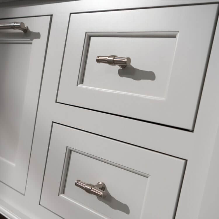 Example of Flush Inset cabinetry with concealed hinges.