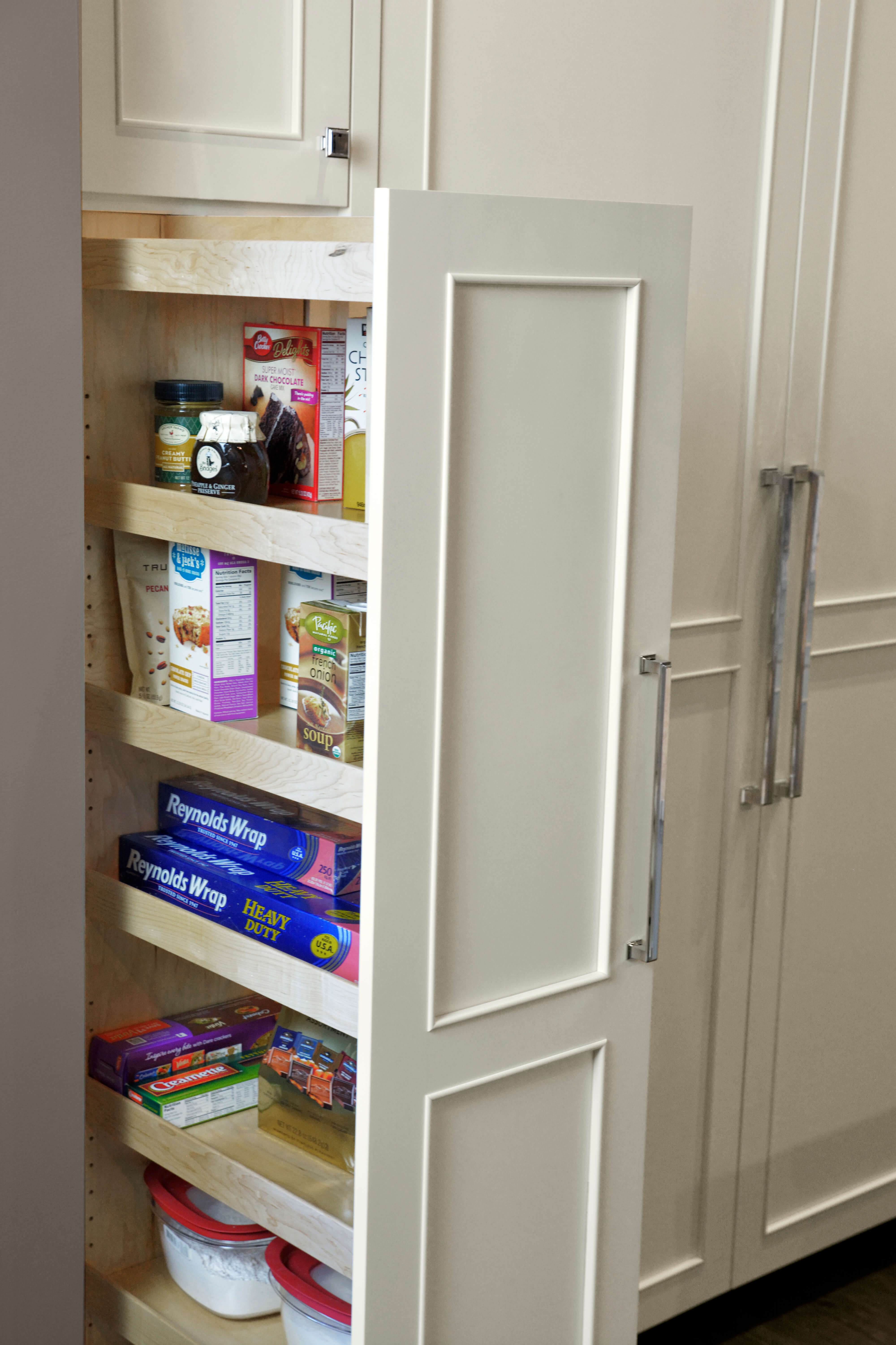 Tall Pull-Out Pantry - Wood