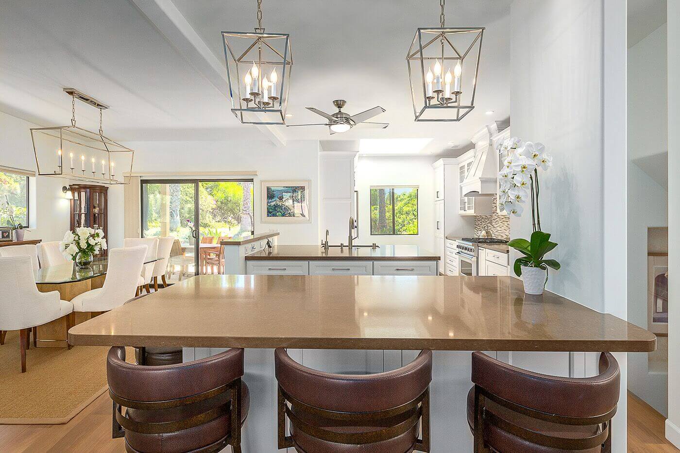 Galley Kitchen with Two Kitchen Islands - Dura Supreme Cabinetry