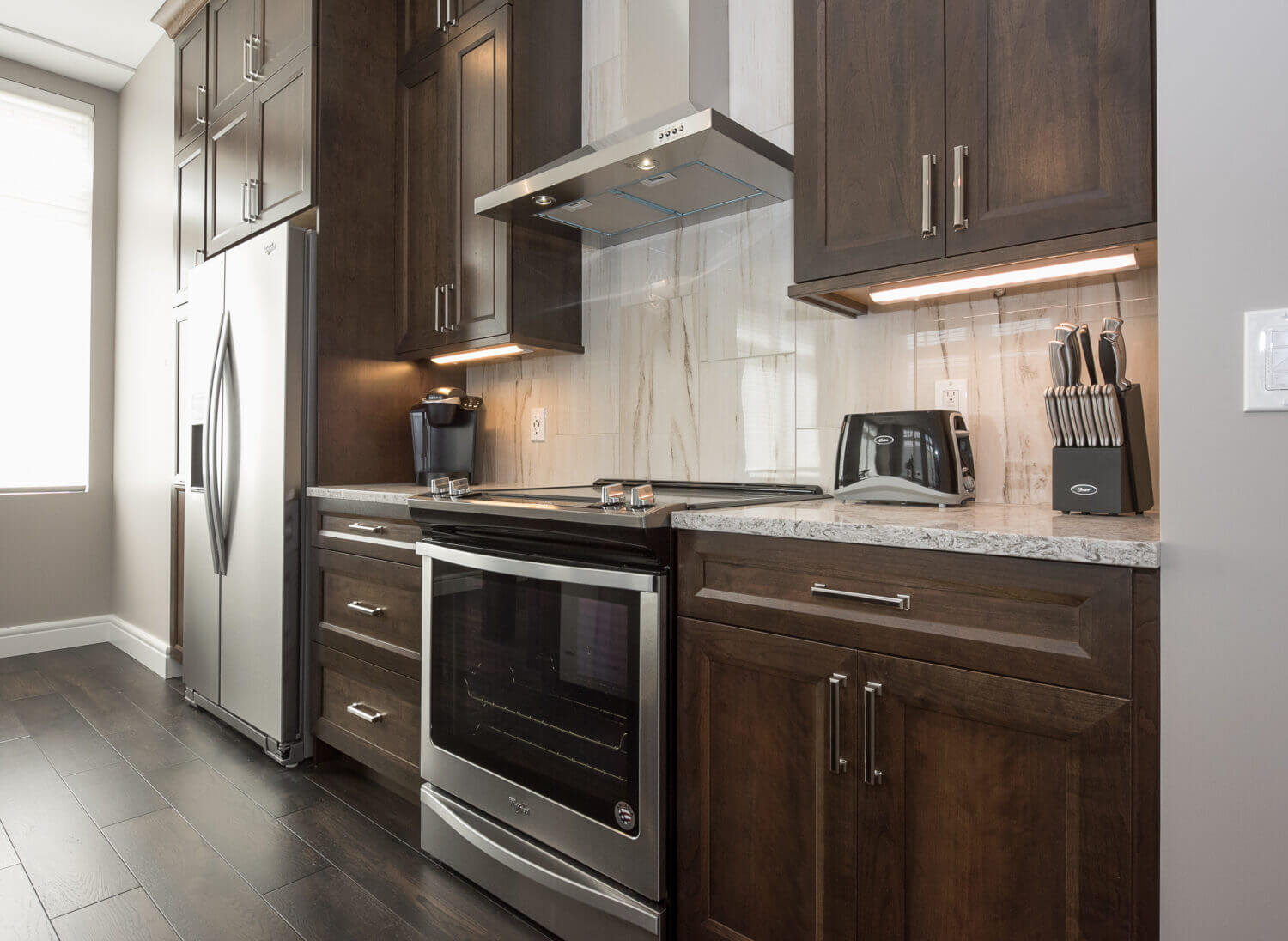 Urban Kitchen with Cherry Cabinets - Dura Supreme Cabinetry