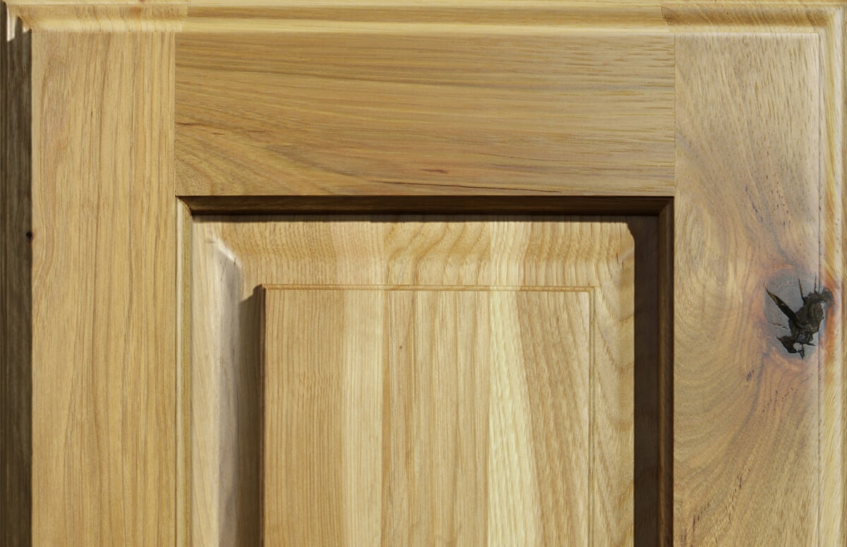 Dura Supreme's Rustic Hickory Cabinetry shown in a Natural finish.