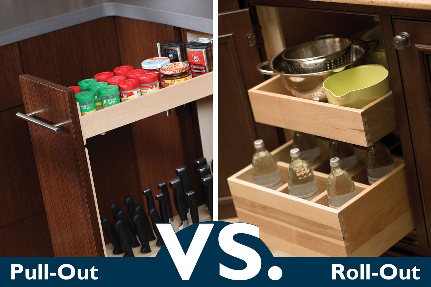 Pull-Out VS. Roll-Out Cabinet Storage