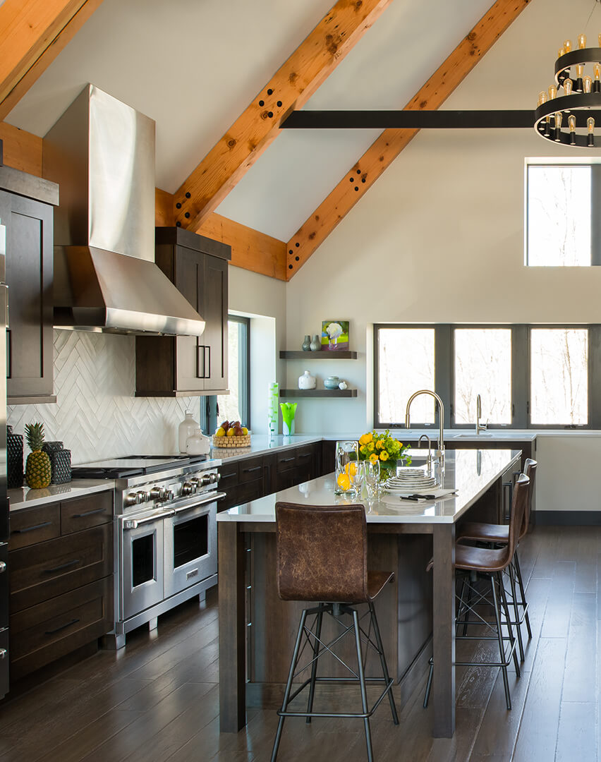 Mountain-Inspired Kitchen with Vaulted Ceilings - Dura Supreme Cabinetry