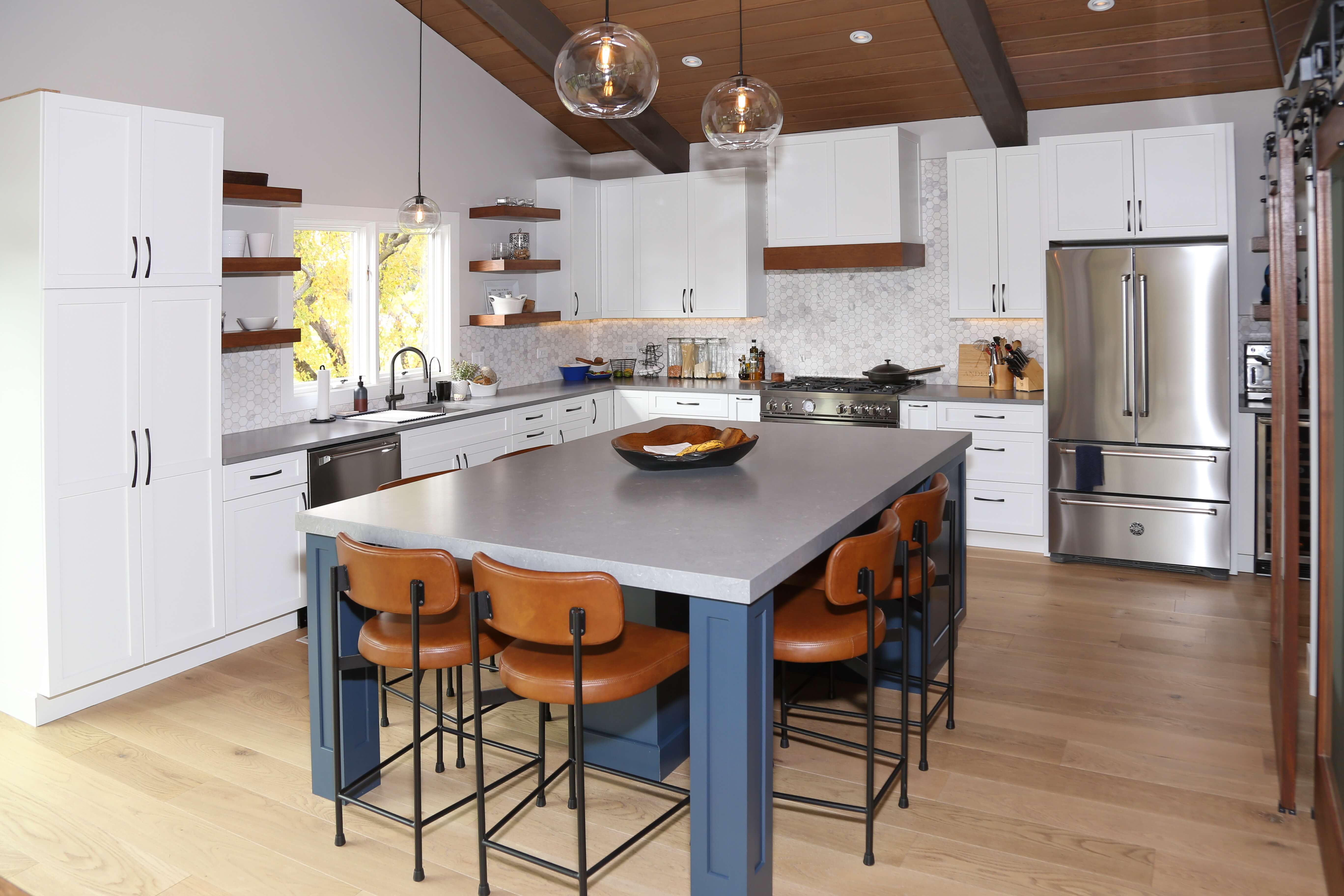 kitchen island converts to dining table