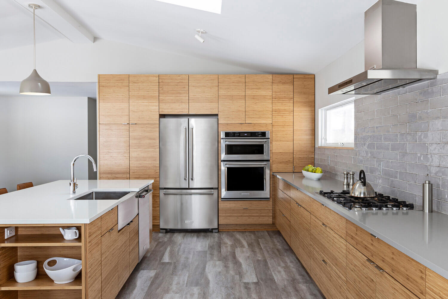 Bamboo kitchen cabinets by Dura Supreme Cabinetry.