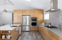 Bamboo kitchen cabinets by Dura Supreme Cabinetry.