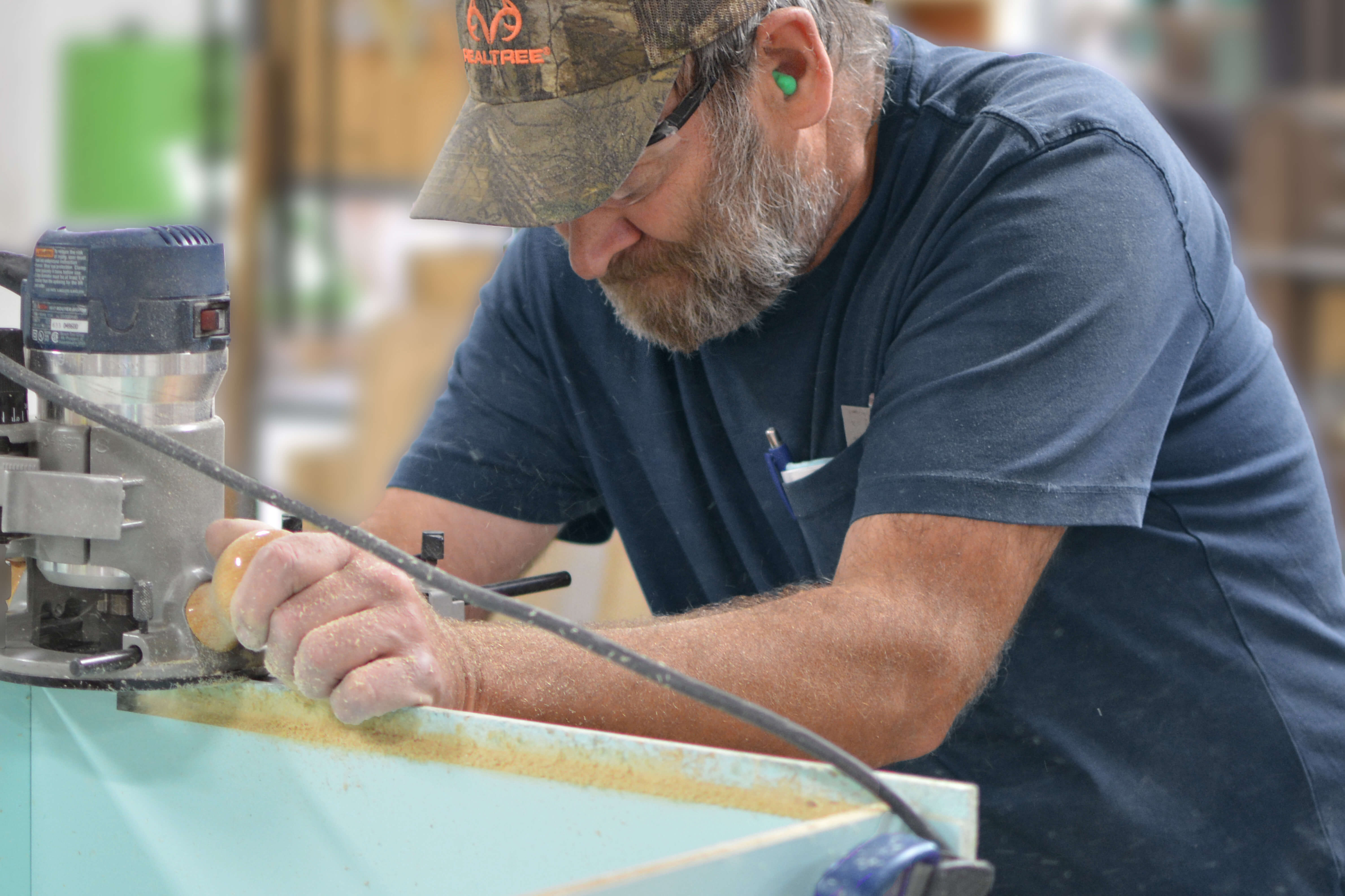 Darryl Krueger in today working as a Master Assembler at Dura Supreme Cabinetry